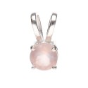 Pendente Cerchio in Quarzo Rosa in Argento Sterling 925