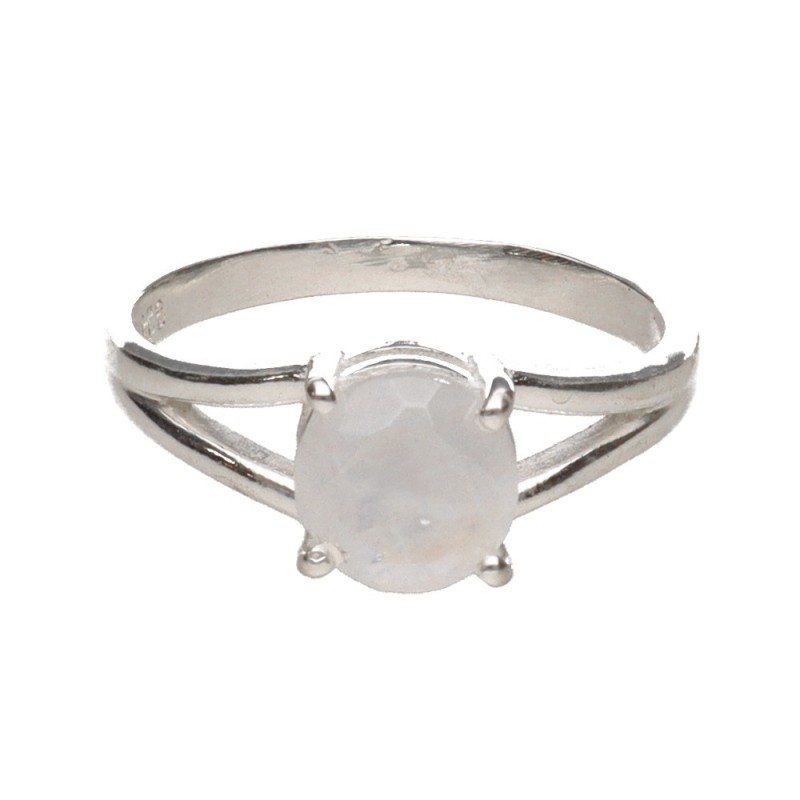 Anello in Pietra Luna Faccettata in Argento Sterling 925