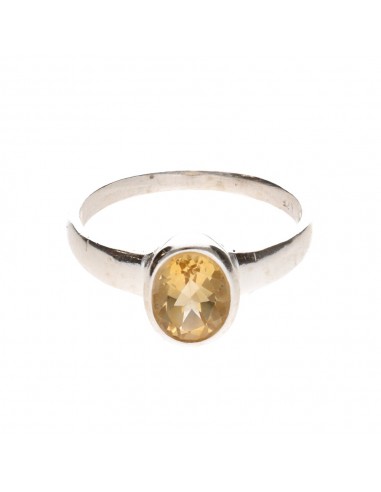 Anello di grande Citrino riscaldato e...