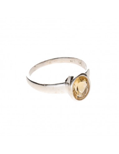 Anello di grande Citrino riscaldato e...