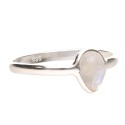 Small Moonstone Drop Ring in 925 Sterling Silver