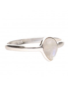 Anel com gota de pedra da... 2