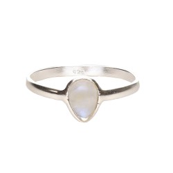 Anello Goccia Piccola in Pietra Luna in Argento Sterling 925