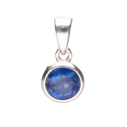 Pendentif en argent 925 en cyanite facettée