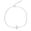 Small Witch's Knot Anklet in 925 Sterling Silver