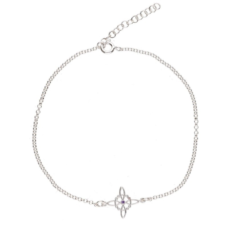 Cavigliera Nodo di Strega Piccolo in Argento Sterling 925