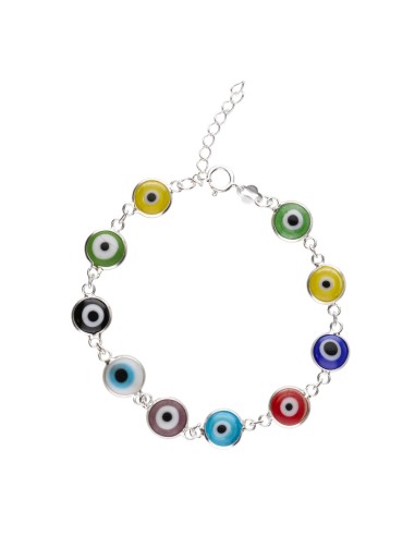 Pulsera Ojos Turcos en Plata de Ley 925
