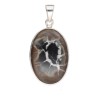 Pendente Ovale di Septaria Casuale in Argento Sterling 925