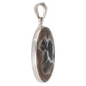 Pendentif Septaria ovale en argent 925