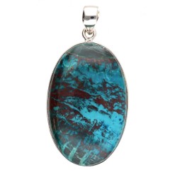 Pendente Ovale di Crisocola Casual in Argento Sterling 925
