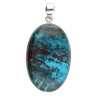 Pendentif chrysocolle ovale aléatoire en argent 925