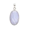 Chalcedony Oval Random Pendant in 925 Sterling Silver