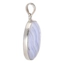 Chalcedony Oval Random Pendant in 925 Sterling Silver