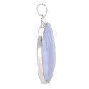 Oval Chalcedony Pendant in Sterling Silver 925