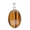 Random Tiger Eye Oval Pendant in 925 Sterling Silver