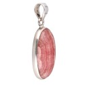 Pendentif Rhodochrosite ovale en argent 925