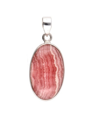 Pendentif Rhodochrosite ovale en...
