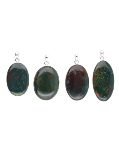 Colgante Óvalo de Jaspe Heliotropo...