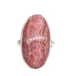 Anello Ovale in Rodocrosite Casuale in Argento Sterling 925