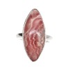Anello Occhio di Rodocrosite Casuale in Argento Sterling 925