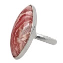 Anello Occhio di Rodocrosite Casuale in Argento Sterling 925