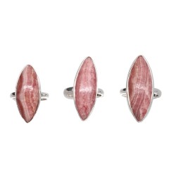 925 Sterling Silver Alloyed Rhodochrosite Eye Ring