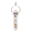Colgante Biterminado de Cuarzo con Chakras