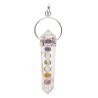 Colgante Biterminado de Cuarzo con Chakras