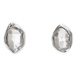 Orecchini a bottone in Herkimer in argento sterling 925