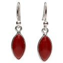 Orecchini Occhio di Cornalina Piccoli in Argento Sterling 925