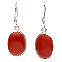 Orecchini Ovale in Cornalina in Argento Sterling 925
