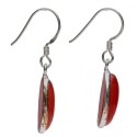 Pendientes Óvalo de Cornalina en Plata de Ley 925
