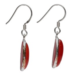 Orecchini Ovale in Cornalina in Argento Sterling 925