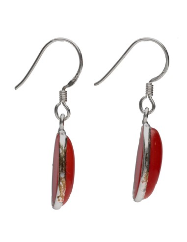 Pendientes Ovalados de Cornalina