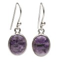 Pendientes Ovalados de Charoita
