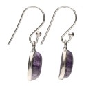 Pendientes Ovalados de Charoita