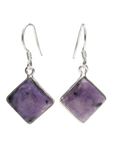Orecchini Cubo di Charoite...