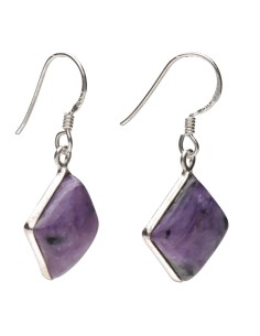 Orecchini Cubo di Charoite... 2
