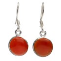 Orecchini Cerchio di Cornalina in Argento Sterling 925