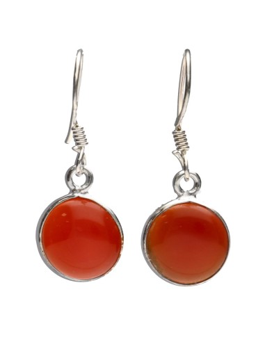 Pendientes Circulares de Cornalina