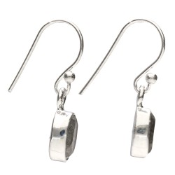 Pendientes Ovalados de Labradorita Facetda en Plata de Ley 925