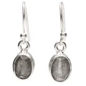 Pendientes Ovalados de Labradorita Facetda en Plata de Ley 925