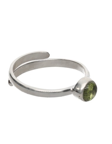 Ensemble cercle de péridots en argent...