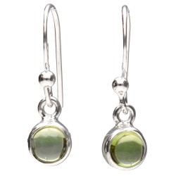 925 Sterling Silver Peridot Circle Set