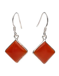 Carnelian Cube Earrings in...