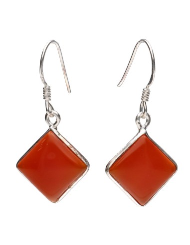 Pendenti Cubo di Cornalina in Argento...