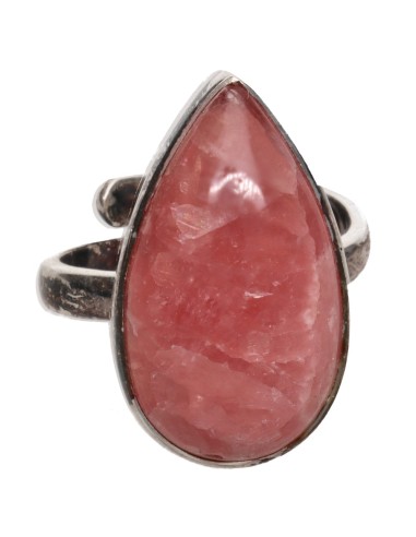 Anello a goccia di Rodocrosite...
