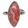 Anello Occhio di Rodocrosite Regolabile in Argento Sterling 925