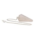Faceted White Quartz Pendulum (FAC53)