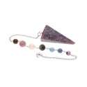 Pendolo Facettato di Lepidolita Chakra (FAC54)